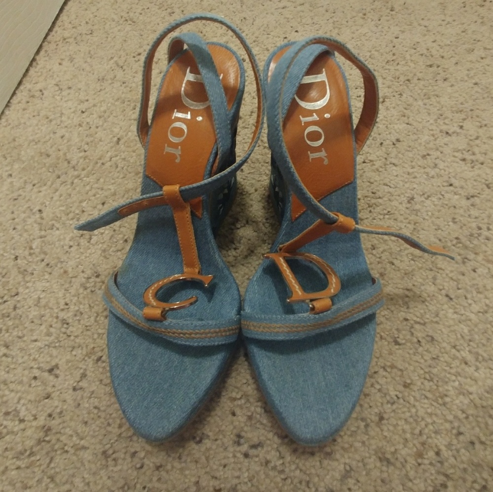 Denim wedges